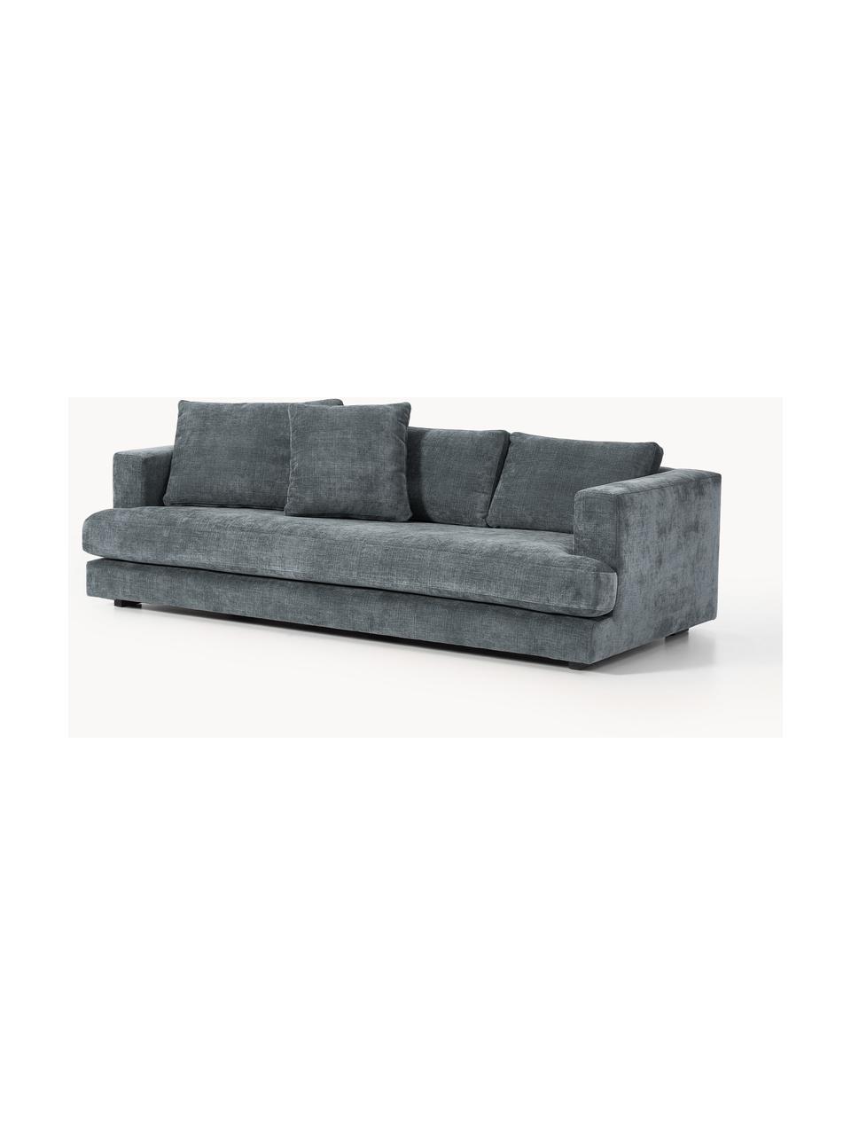 Sofa Tribeca (3-Sitzer), Bezug: 100 % Polyester Der strap, Gestell: Buchenholz, Kiefernholz, , Füße: Kiefernholz Dieses Produk, Webstoff Graublau, B 228 x T 104 cm