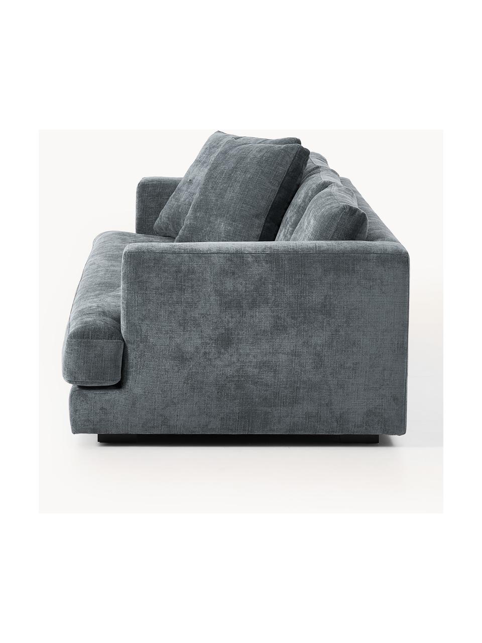 Sofa Tribeca (3-Sitzer), Bezug: 100 % Polyester Der strap, Gestell: Buchenholz, Kiefernholz, , Füße: Kiefernholz Dieses Produk, Webstoff Graublau, B 228 x T 104 cm