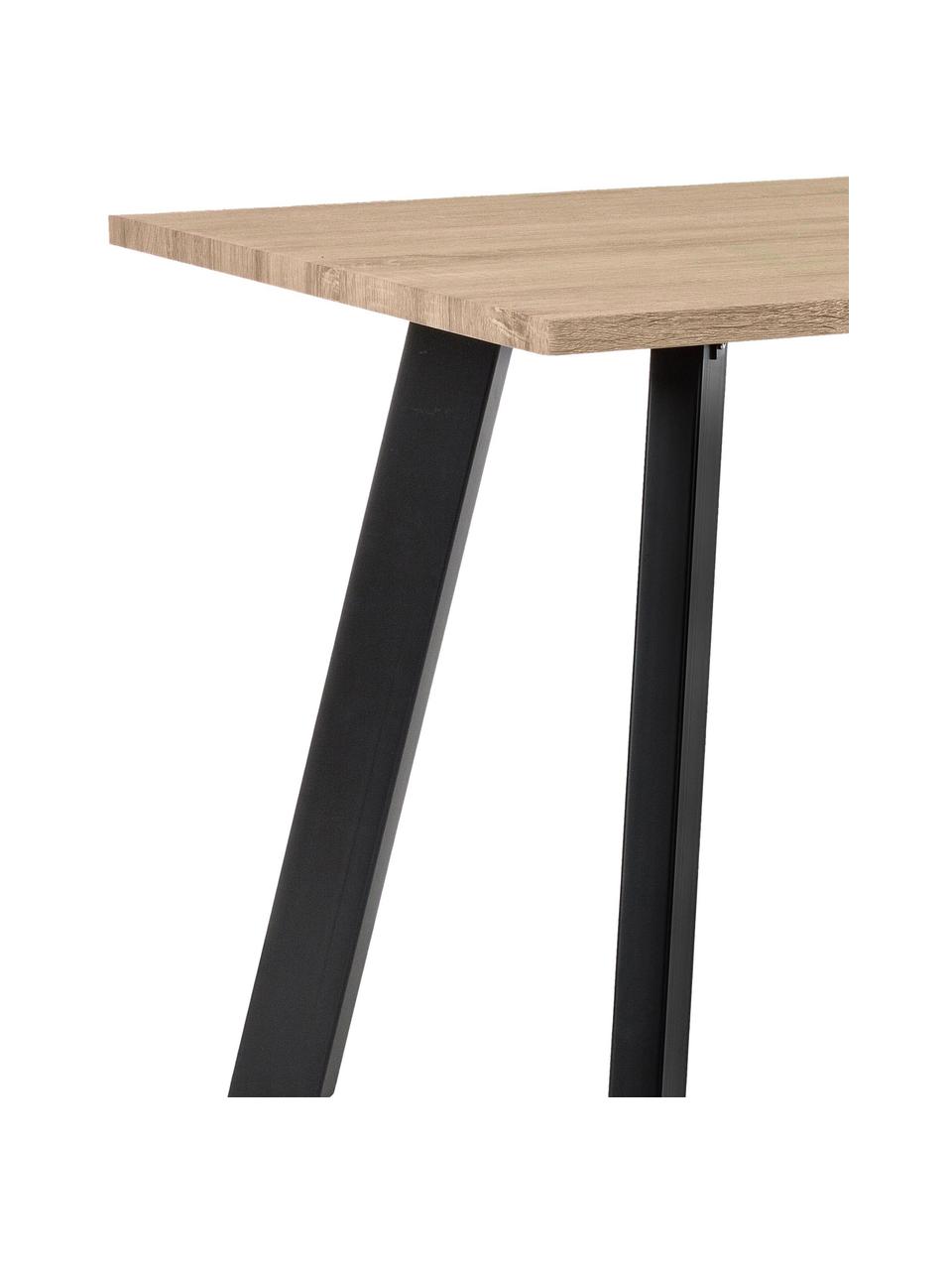 Table avec plateau en bois Henry, Bois de chêne