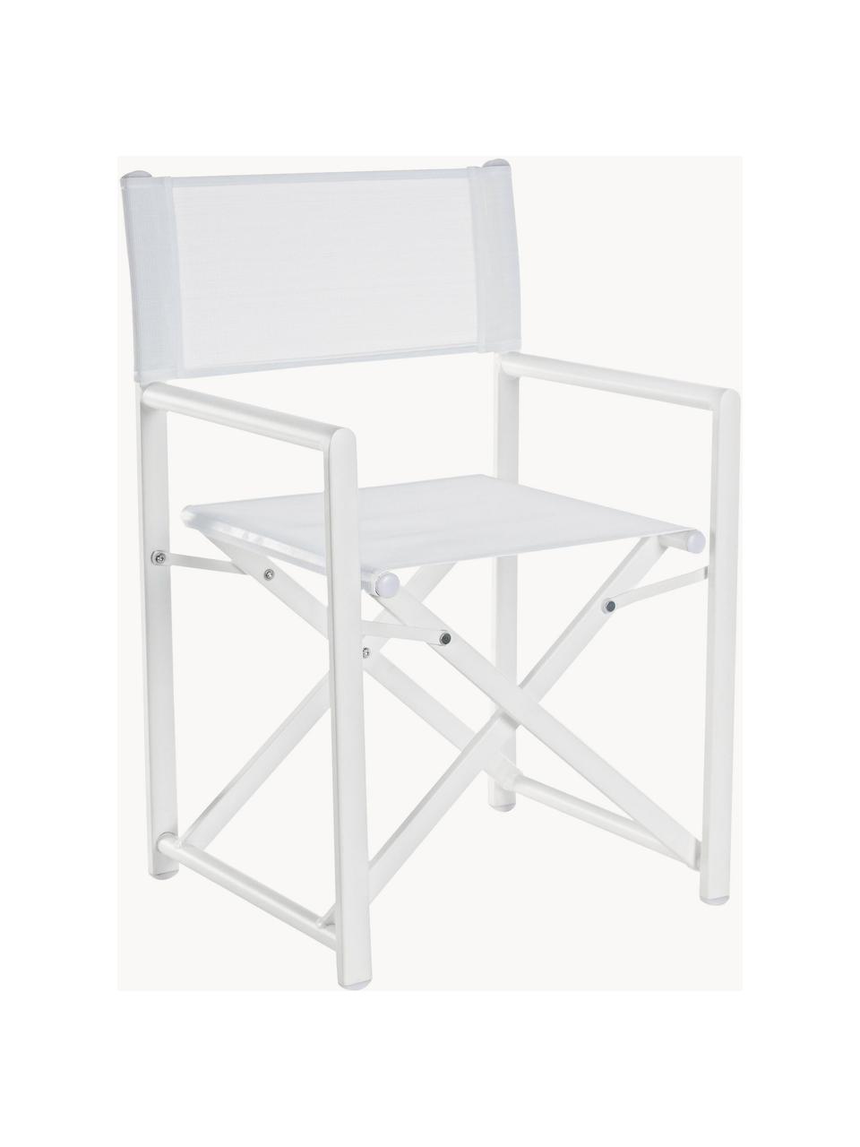 Silla plegable para exterior Taylor, Asiento: plástico (610 g/m²), Estructura: aluminio con pintura en p, Blanco, An 48 x F 56 cm