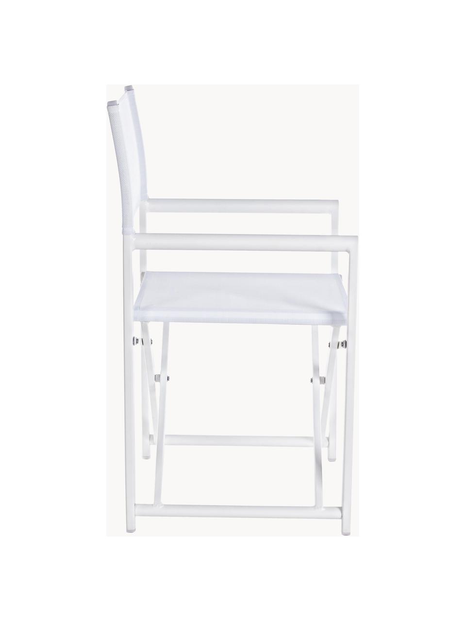 Silla plegable para exterior Taylor, Asiento: plástico (610 g/m²), Estructura: aluminio con pintura en p, Blanco, An 48 x F 56 cm