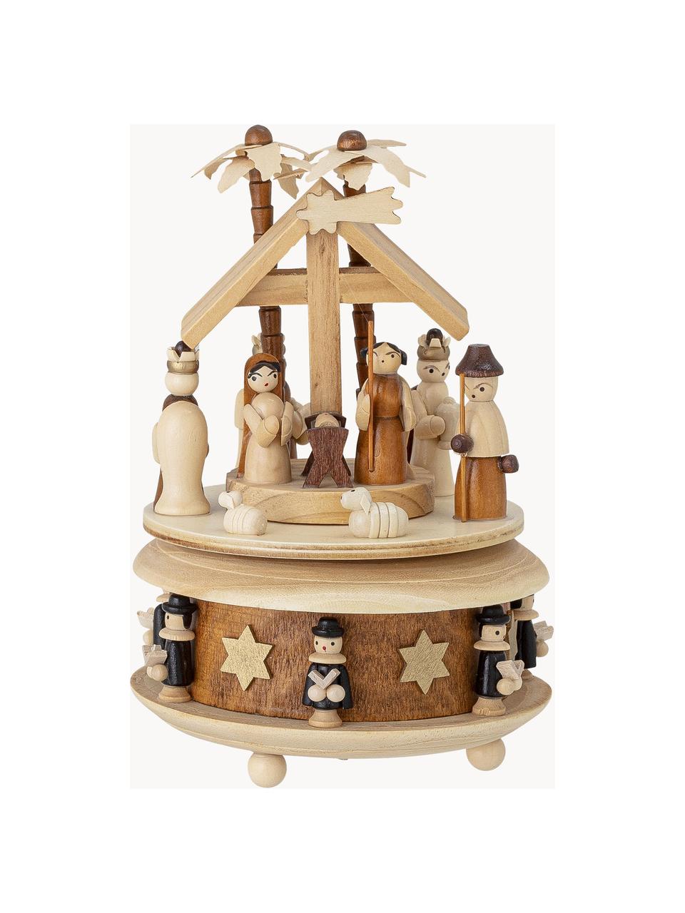 Presepe Ravn, alt. 18 cm, Legno di pino, metallo, Beige, Ø 13 x Alt. 18 cm