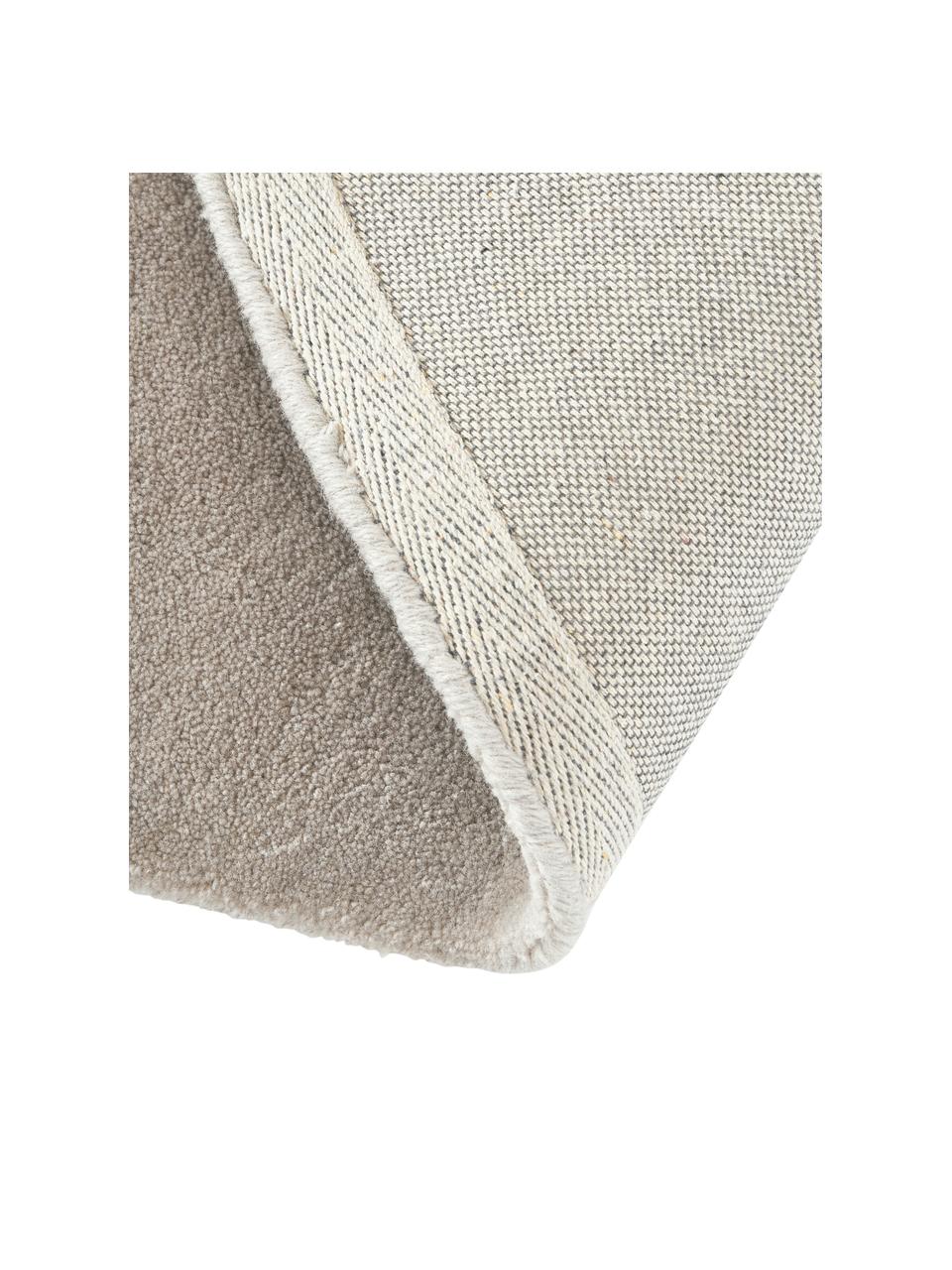 Alfombra redonda artesanal de lana Ezra, Parte superior: 100% lana con certificado, Reverso: 70% algodón, 30% poliéste, Beige, Ø 250 cm (Tamaño XL)