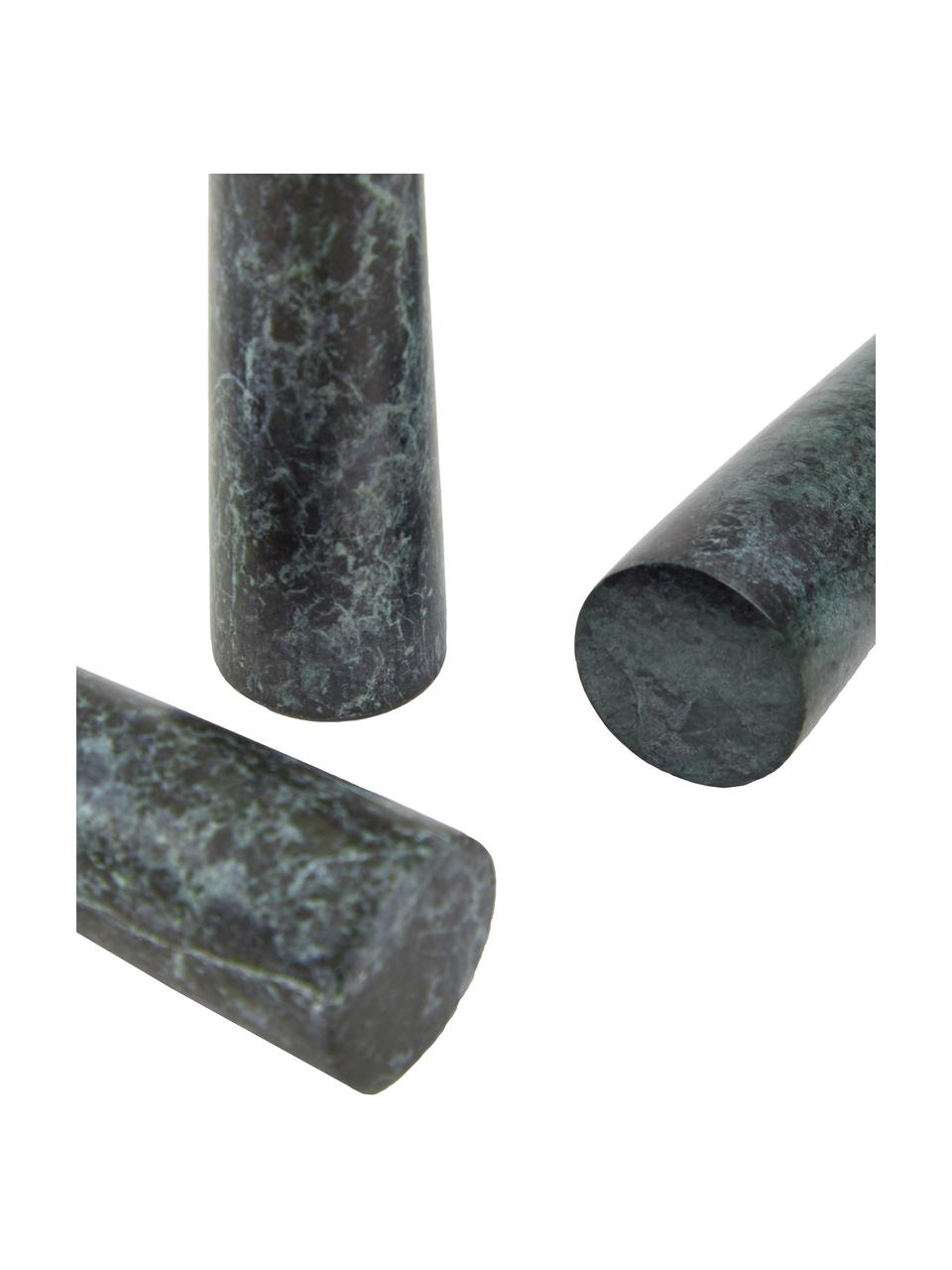 Set 3 coltelli da formaggio in marmo Bluma, Manico: marmo, Coltello: acciaio, Verde marmorizzato, argentato, Lung. 24 cm