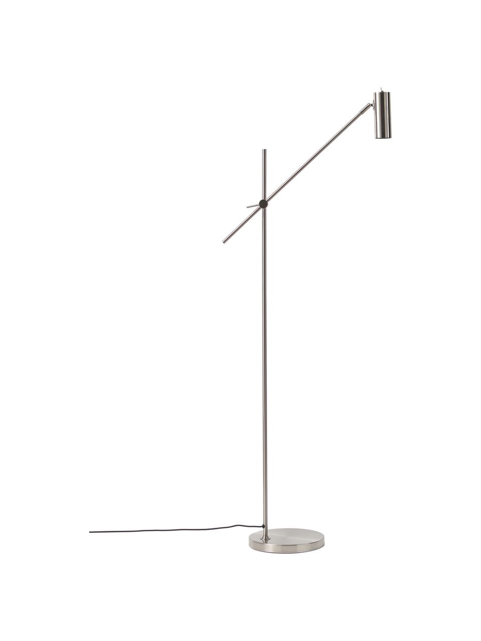 Lampada da lettura Cassandra, Paralume: metallo, zincato, Base della lampada: metallo, zincato, Argentato opaco, Larg. 75 x Alt. 152 cm