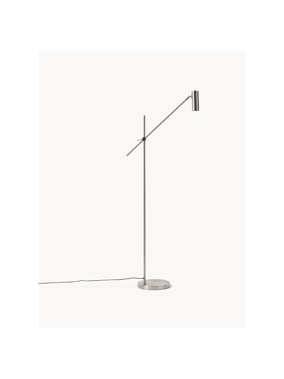 Lampa na čítanie Cassandra, Odtiene striebornej, V 152 cm