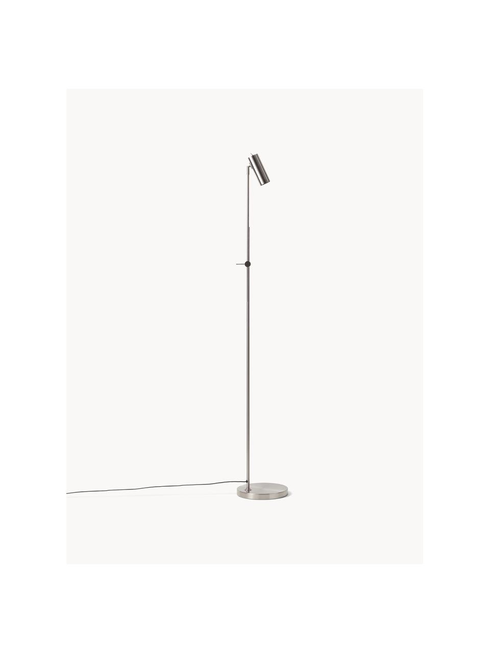 Leeslamp Cassandra, Zilverkleurig, H 152 cm