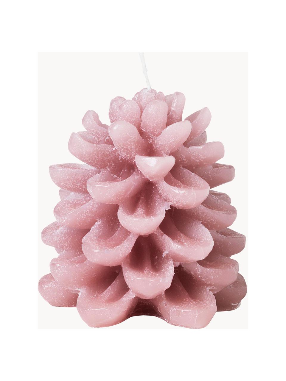 Bougie décorative Cone, Cire de paraffine, Rose, Ø 9 x haut. 8 cm