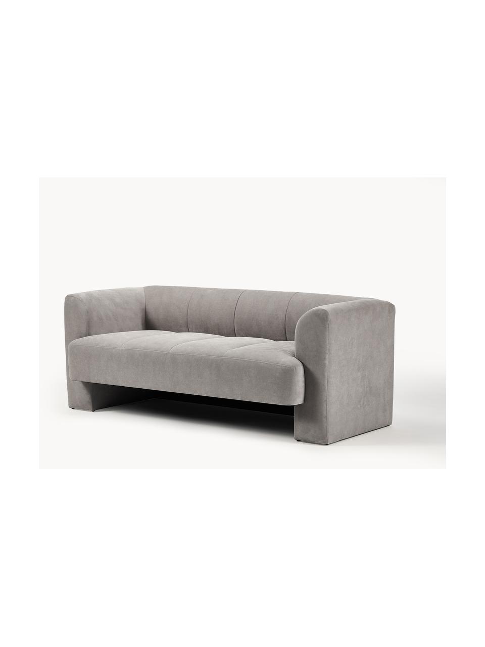 Sofa Bobi (2-osobowa), Tapicerka: 88% poliester, 12% nylon , Stelaż: lite drewno sosnowe z cer, Ciemnoszara tkanina, S 178 x G 82 cm