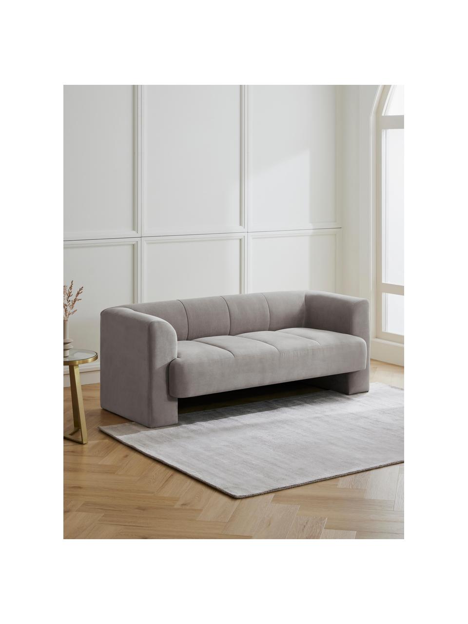 Canapé 2 places Bobi, Tissu gris, larg. 178 x long. 82 cm