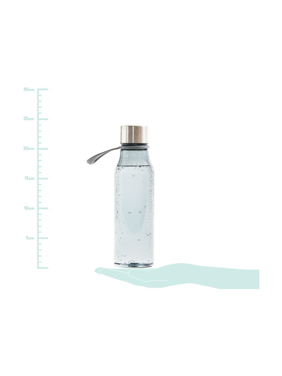 Kleine To Go Trinkflasche Lean, Flasche: Tritan (Kunststoff), BPA-, Grau, Stahl, 570 ml