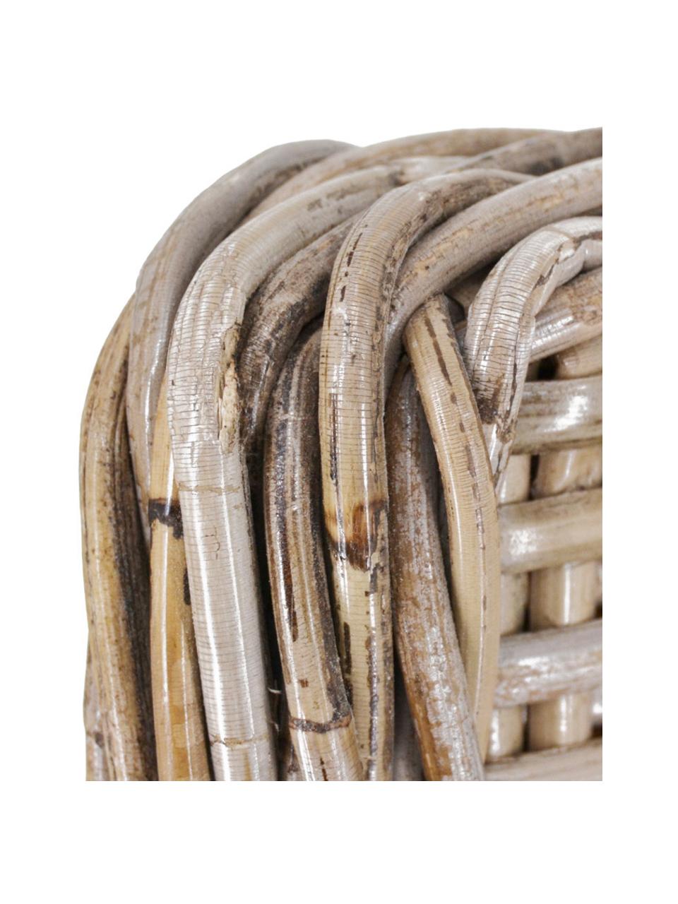Silla de ratán Aine, Asiento: ratán tejido, Patas: madera de Mindi, Marrón, An 50 x F 50 cm