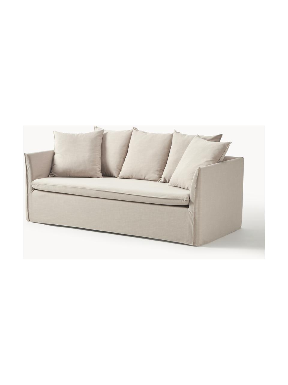 Sofa Mila (2-Sitzer), Bezug: 100% Polyester Der hochwe, Gestell: Kieferholz, Faserplatte, , Webstoff Hellgrau, B 190 x T 93 cm