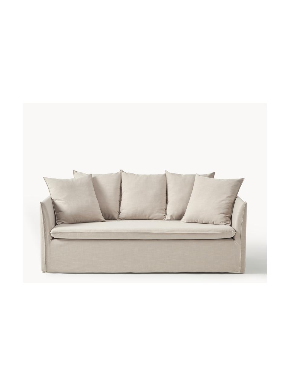 Sofa Mila (2-Sitzer), Bezug: 100% Polyester Der hochwe, Gestell: Kieferholz, Faserplatte, , Webstoff Hellgrau, B 190 x T 93 cm