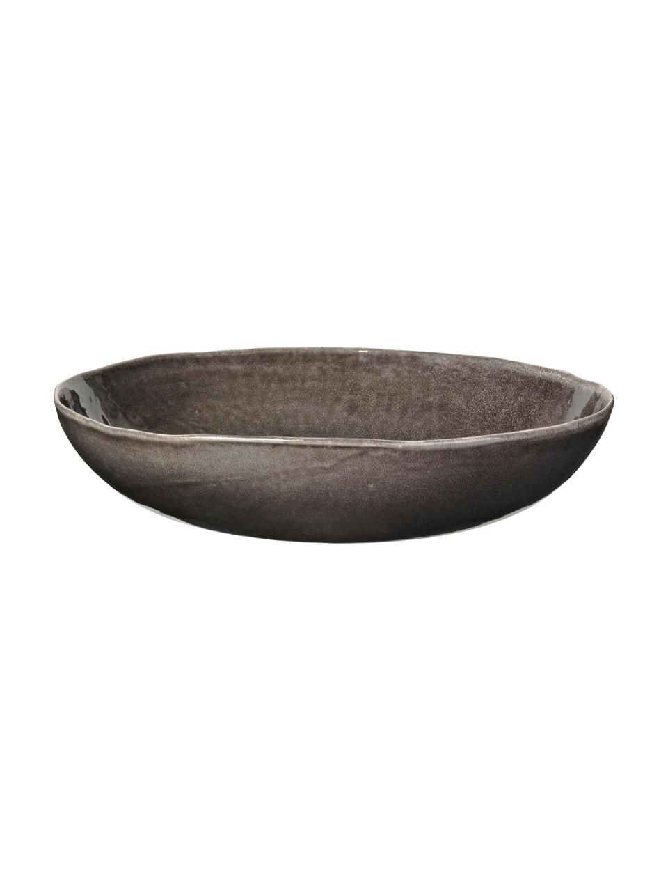 Ręcznie wykonana miska Nordic Coal, Kamionka, Antracytowy, Ø 34 x W 8 cm