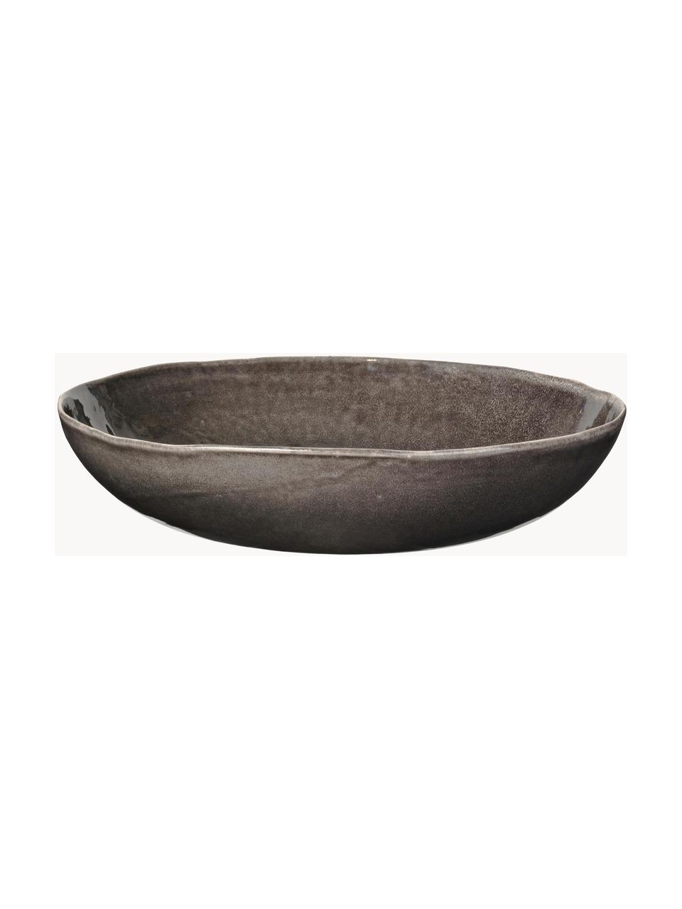 Ručně vyrobená servírovací mísa Nordic Coal, Ø 34 cm, Kamenina, Černá, Ø 34 cm, V 8 cm