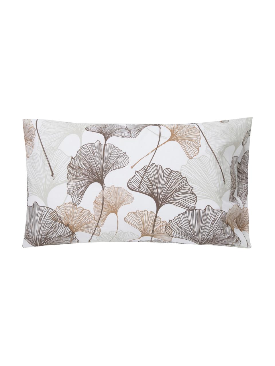 Fundas de almohada Ginko, 2 uds., 50 x 80 cm, 100% algodón
El algodón da una sensación agradable y suave en la piel, absorbe bien la humedad y es adecuado para personas alérgicas, Blanco, gris pardo, beige, An 50 x L 80 cm