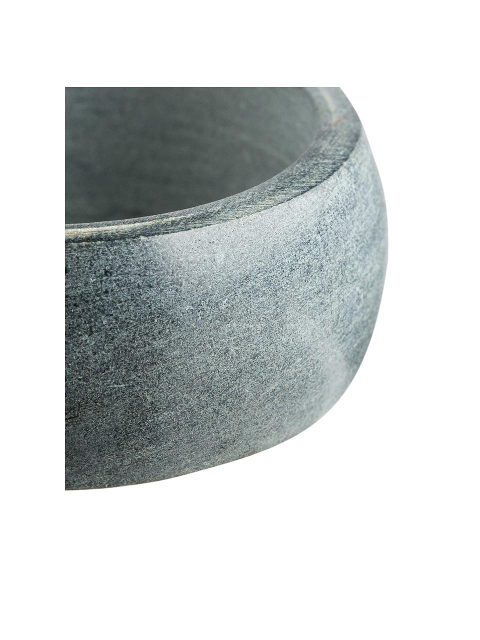 Ronds de serviette Soap Stone, 6 pièces, Stéatite, Bleu-gris, Ø 5 x haut. 2 cm