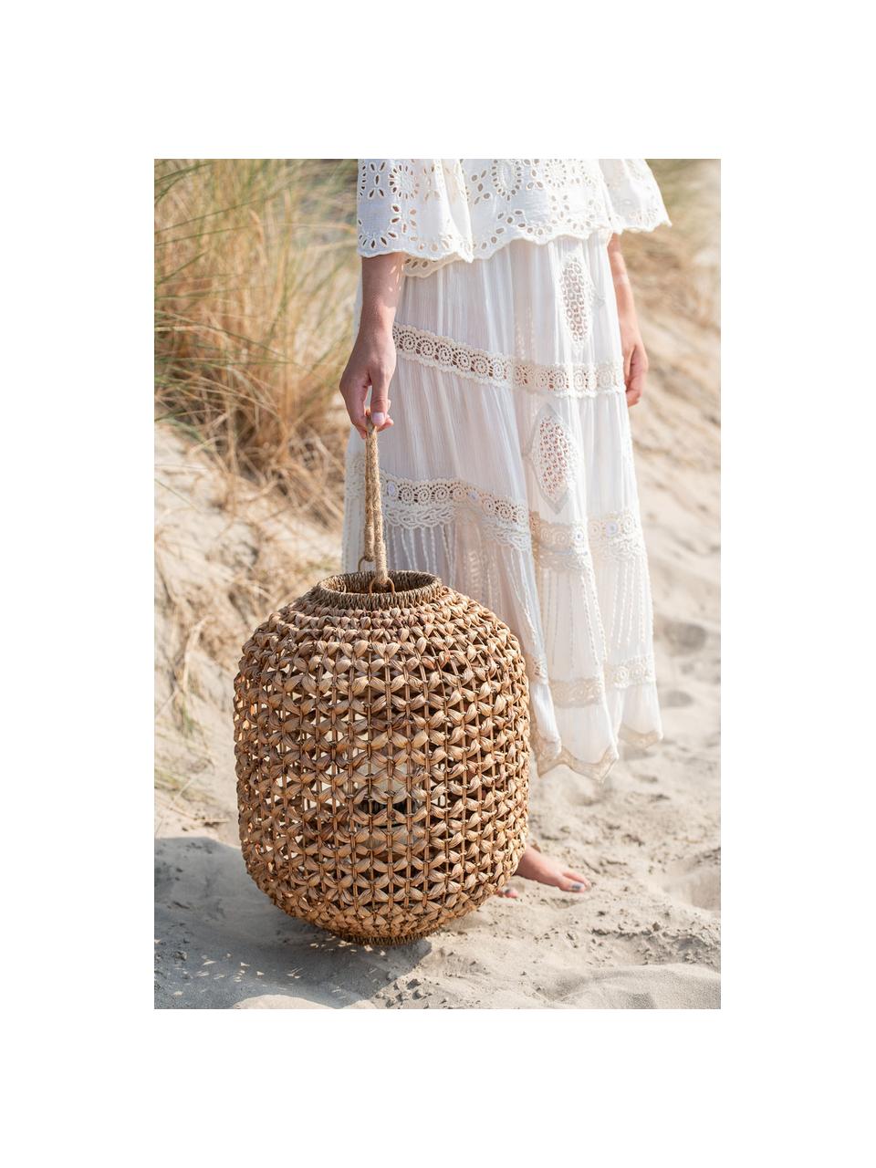 Lanterna in rattan Lena, Rattan, metallo, Marrone chiaro, Ø 32 x Alt. 39 cm