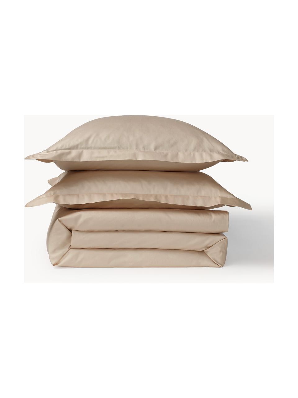 Baumwollsatin-Bettdeckenbezug Premium, Webart: Satin Fadendichte 400 TC,, Beige, B 200 x L 200 cm