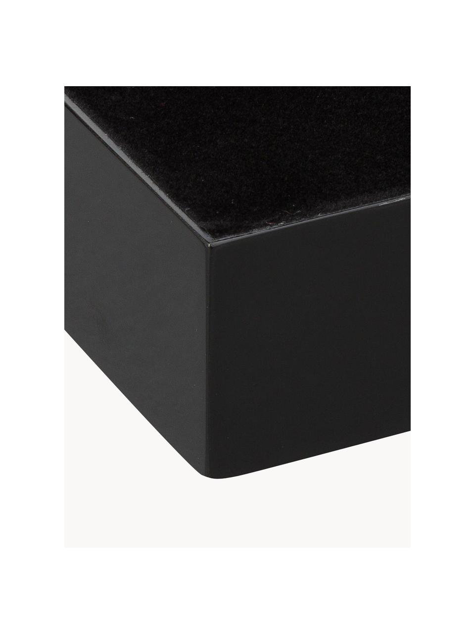 Bandeja brillante Hayley, 50 cm, Bandeja: tablero de fibras de dens, Reverso: terciopelo, Negro, An 50 x F 35 cm