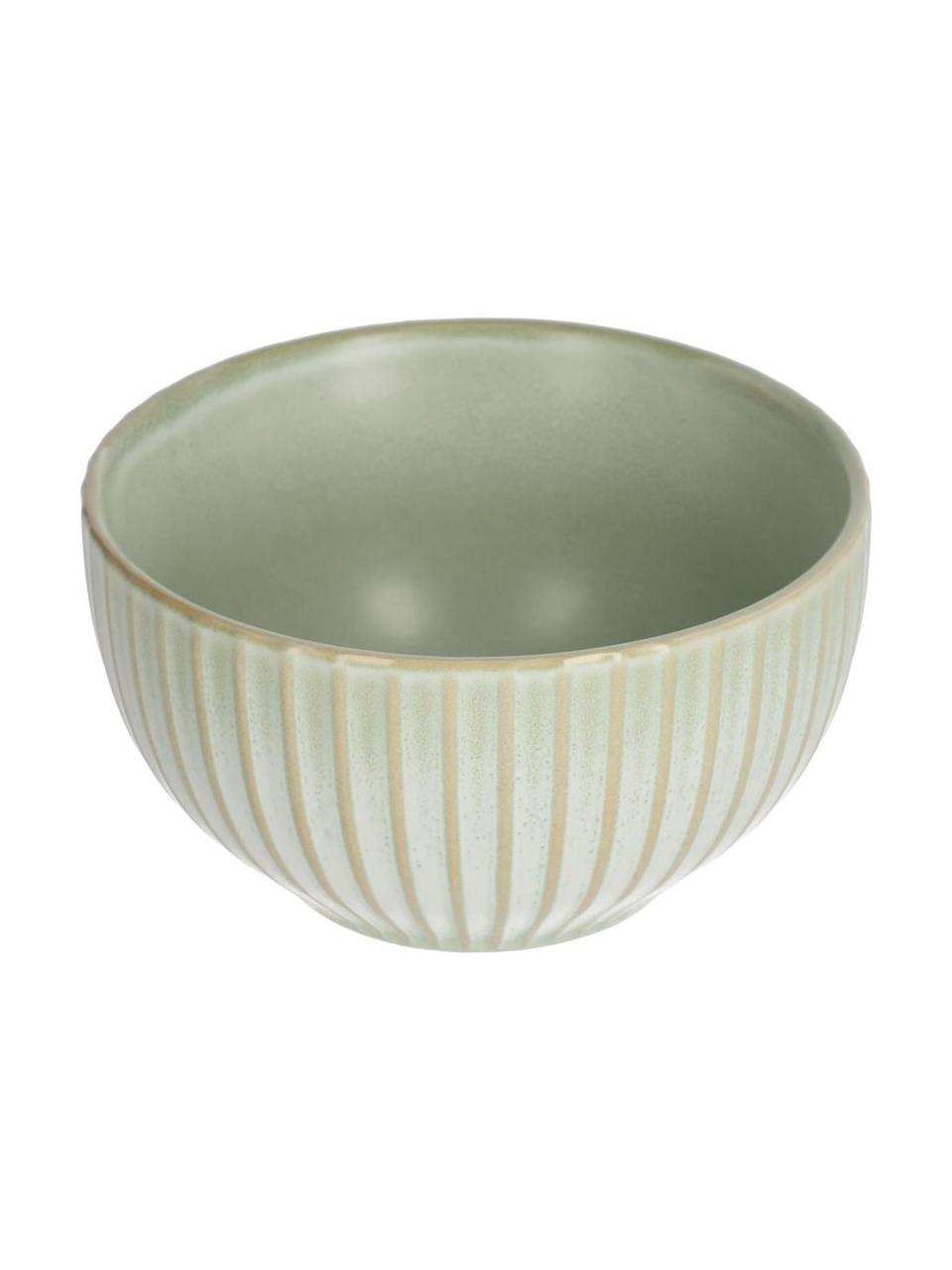 Bol céramique vert clair Itziar, 2 pièces, Céramique, Vert clair, Ø 17 x haut. 7 cm, 630 ml