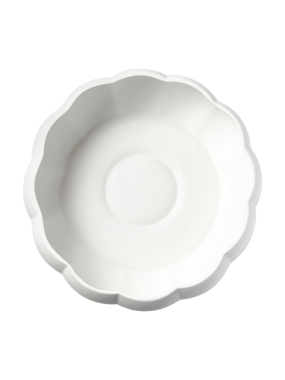 Bol decorativo de gres Valerian, Gres, Blanco, Ø 39 x Al 13 cm