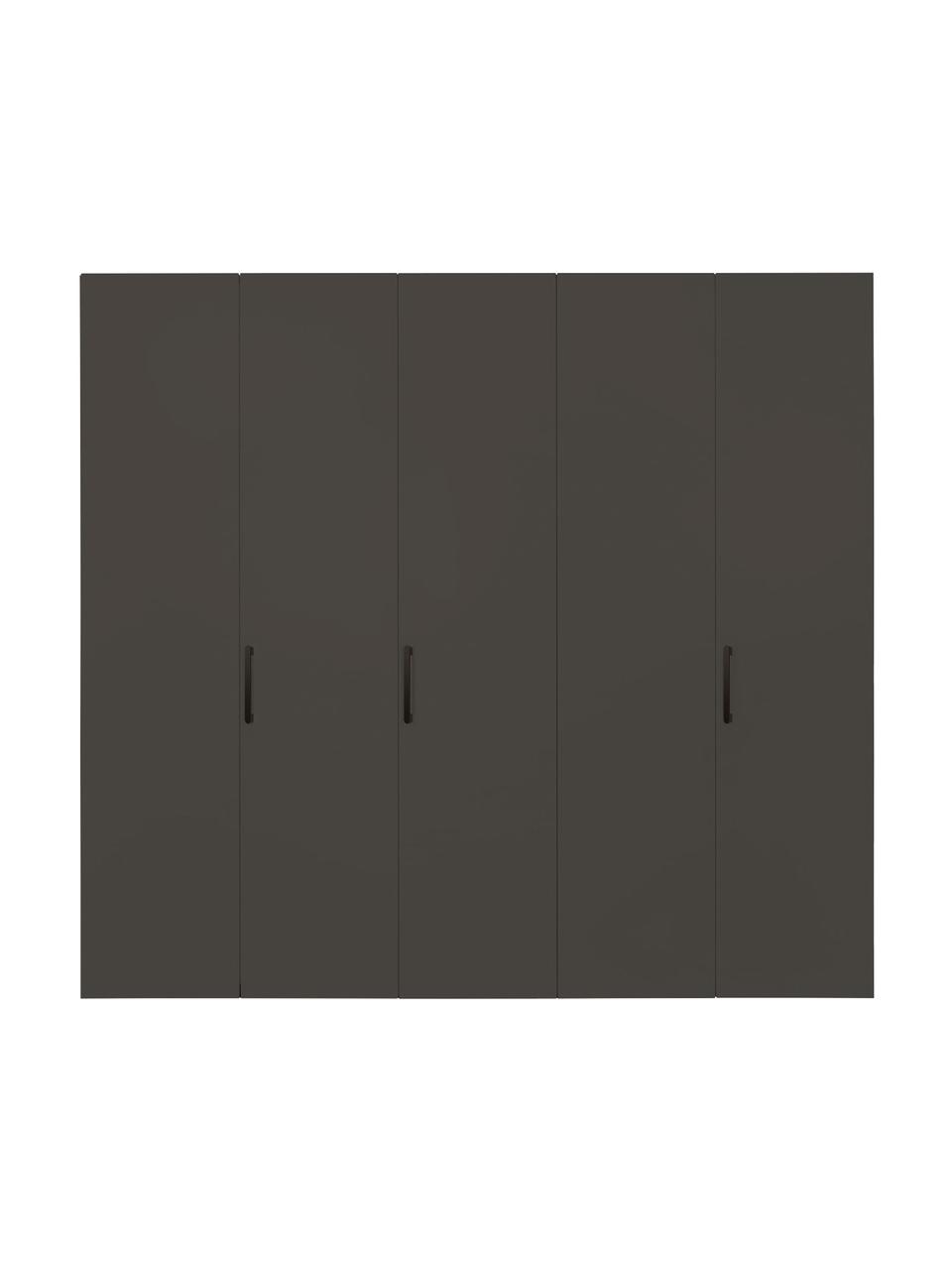 Draaideurkast Madison 5 deuren, inclusief montageservice, Frame: panelen op houtbasis, gel, Grijs, zonder spiegeldeur, B 252 cm x H 230 cm