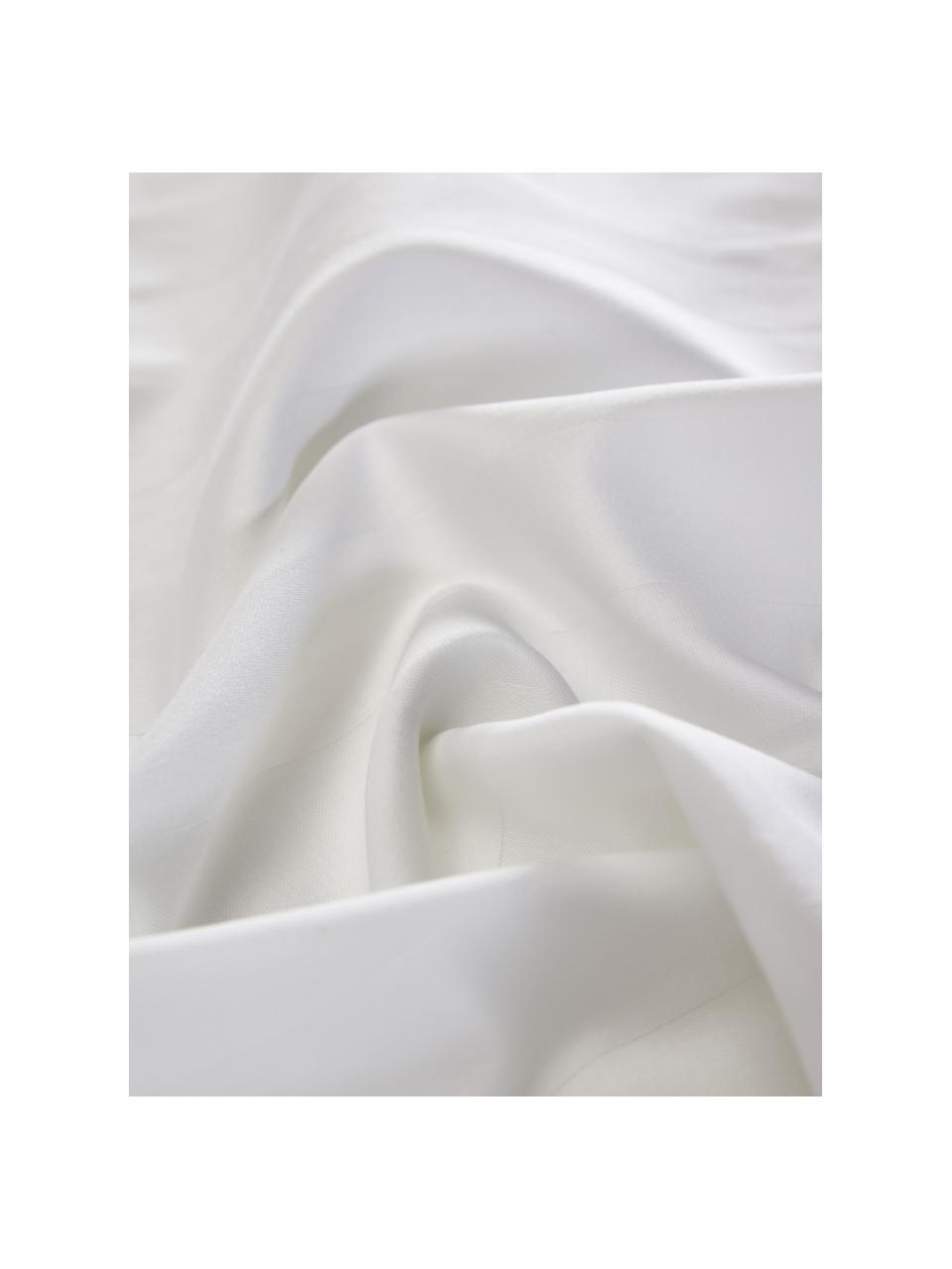 Satijnen dekbedovertrek Willa in wit, Weeftechniek: satijn Draaddichtheid 250, Wit, B 240 x L 220 cm