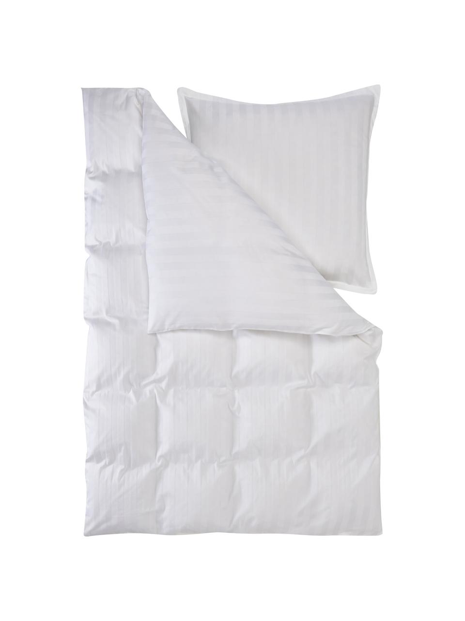 Housse de couette en satin Willa, Blanc, larg. 240 x long. 220 cm