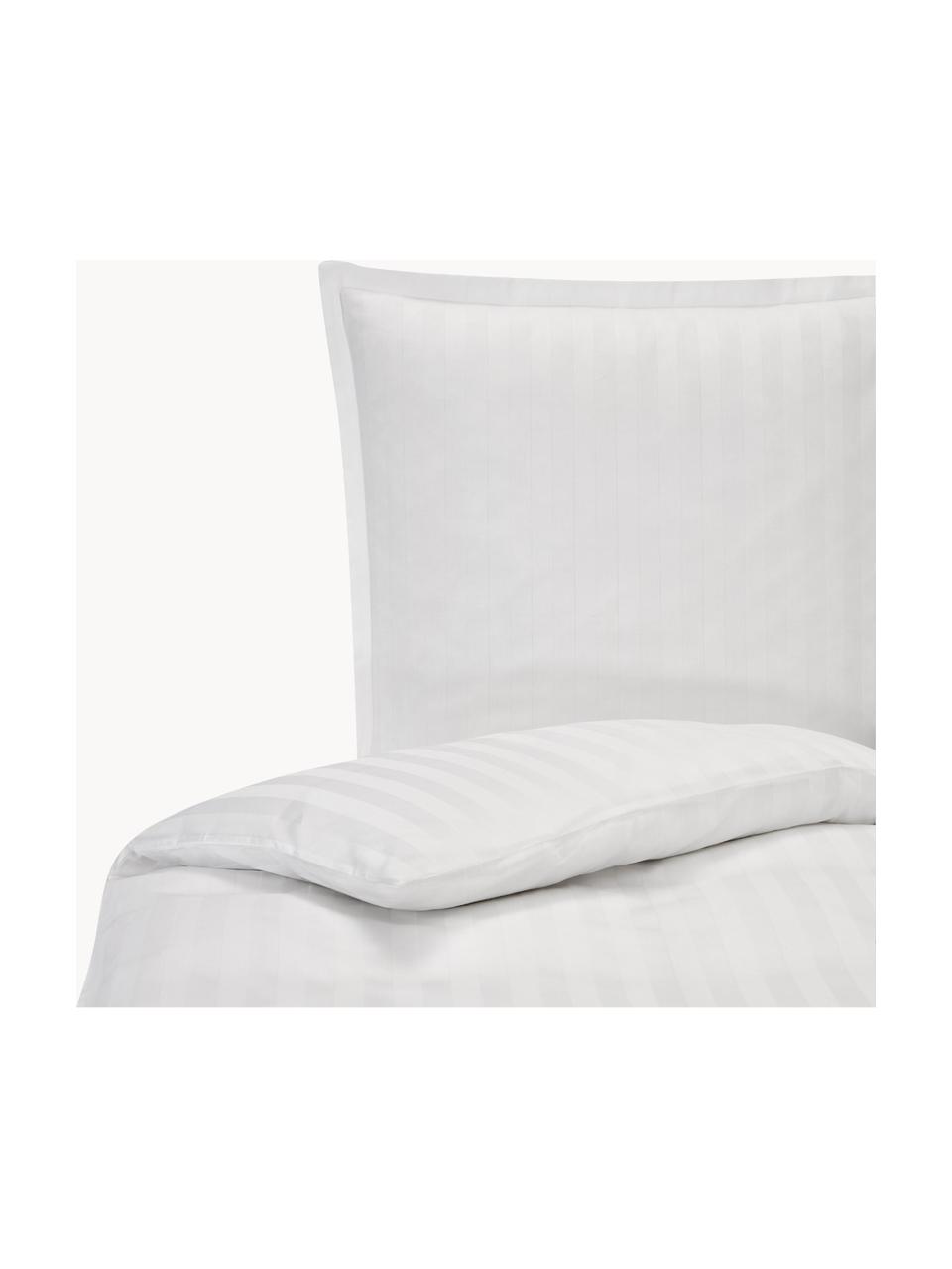 Housse de couette en satin Willa, Blanc, larg. 240 x long. 220 cm