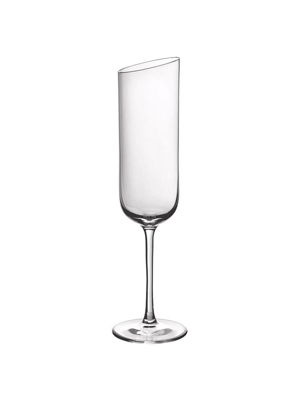 Kieliszek do szampana NewMoon, 4 szt., Szkło, Transparentny, Ø 5 x W 23 cm, 170 ml