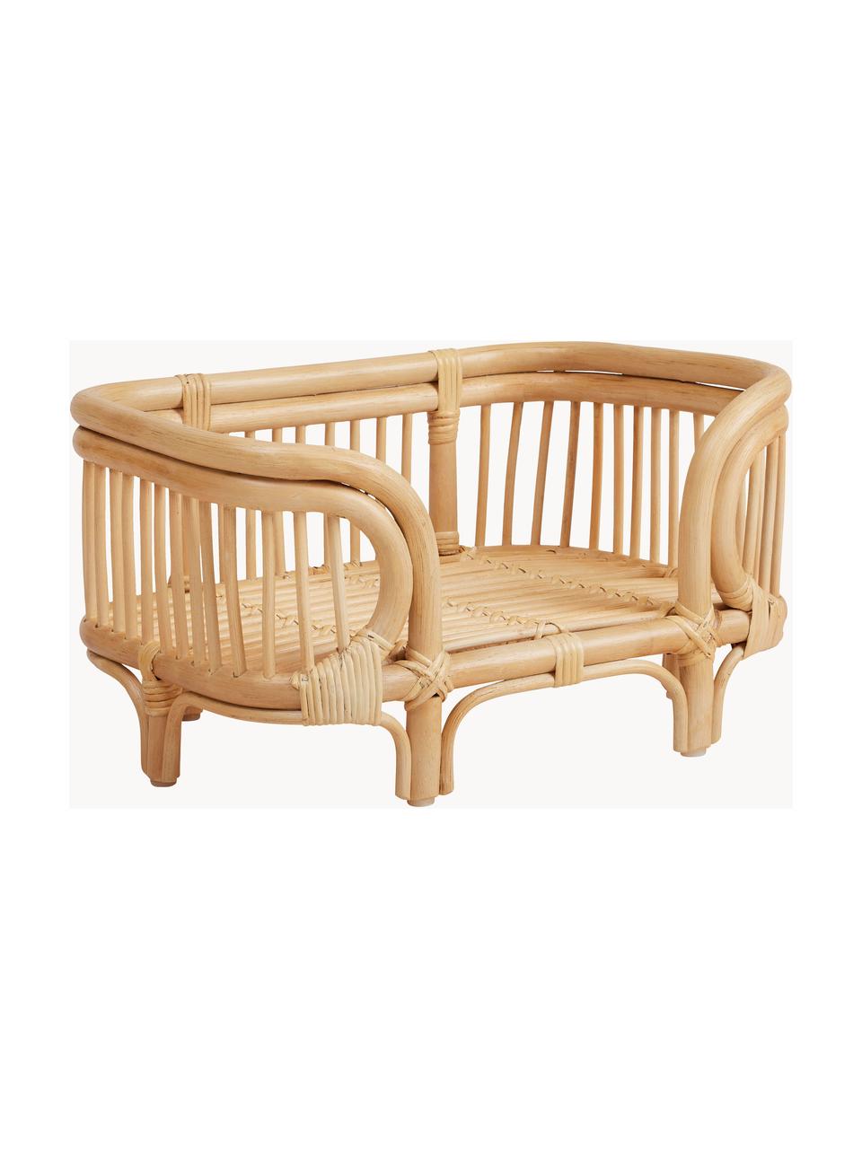 Huisdierbed Otto van rotan, 100 % rotan, Beige, B 69 x D 55 cm