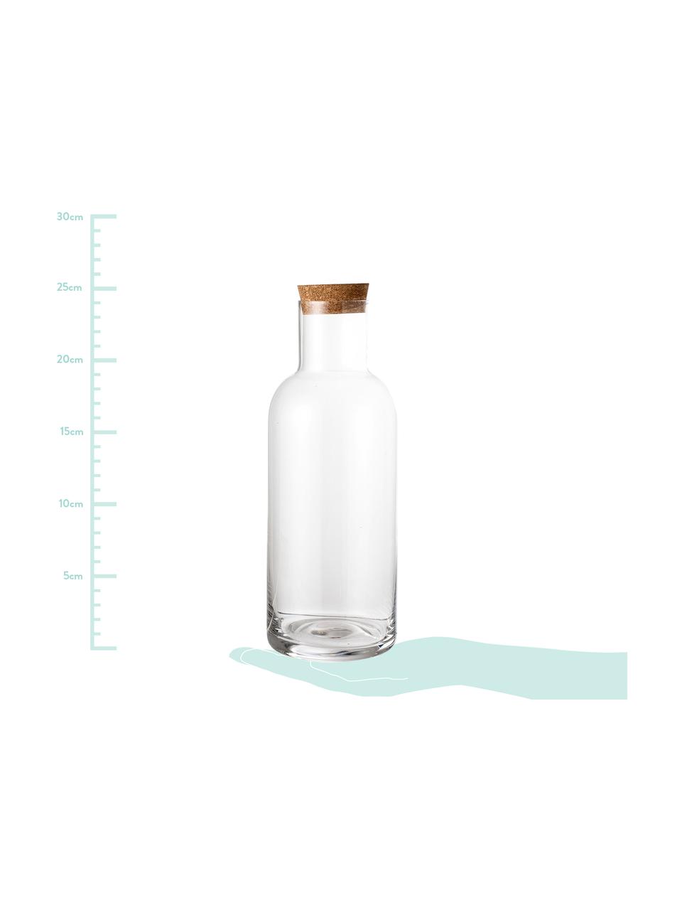 Bottiglia trasparente Clearance, 1 L, Coperchio: sughero, Trasparente, 1 L