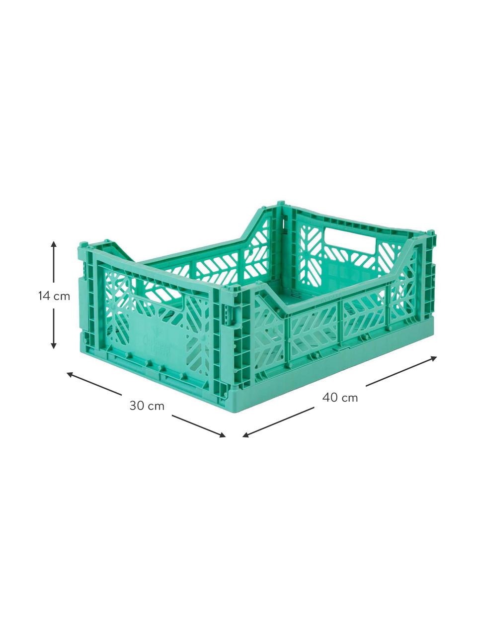 Caisse pliable de taille moyenne Mint, empilable, Vert menthe