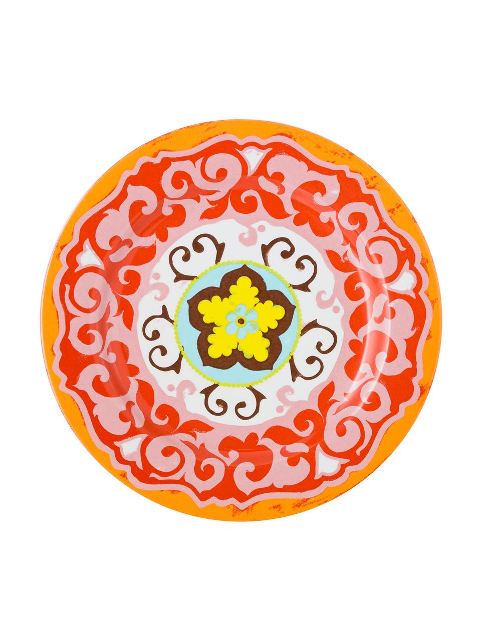 Dinerbordenset Nador met gekleurd patroon, 6-delig, Keramiek, Multicolour, Ø 27 cm