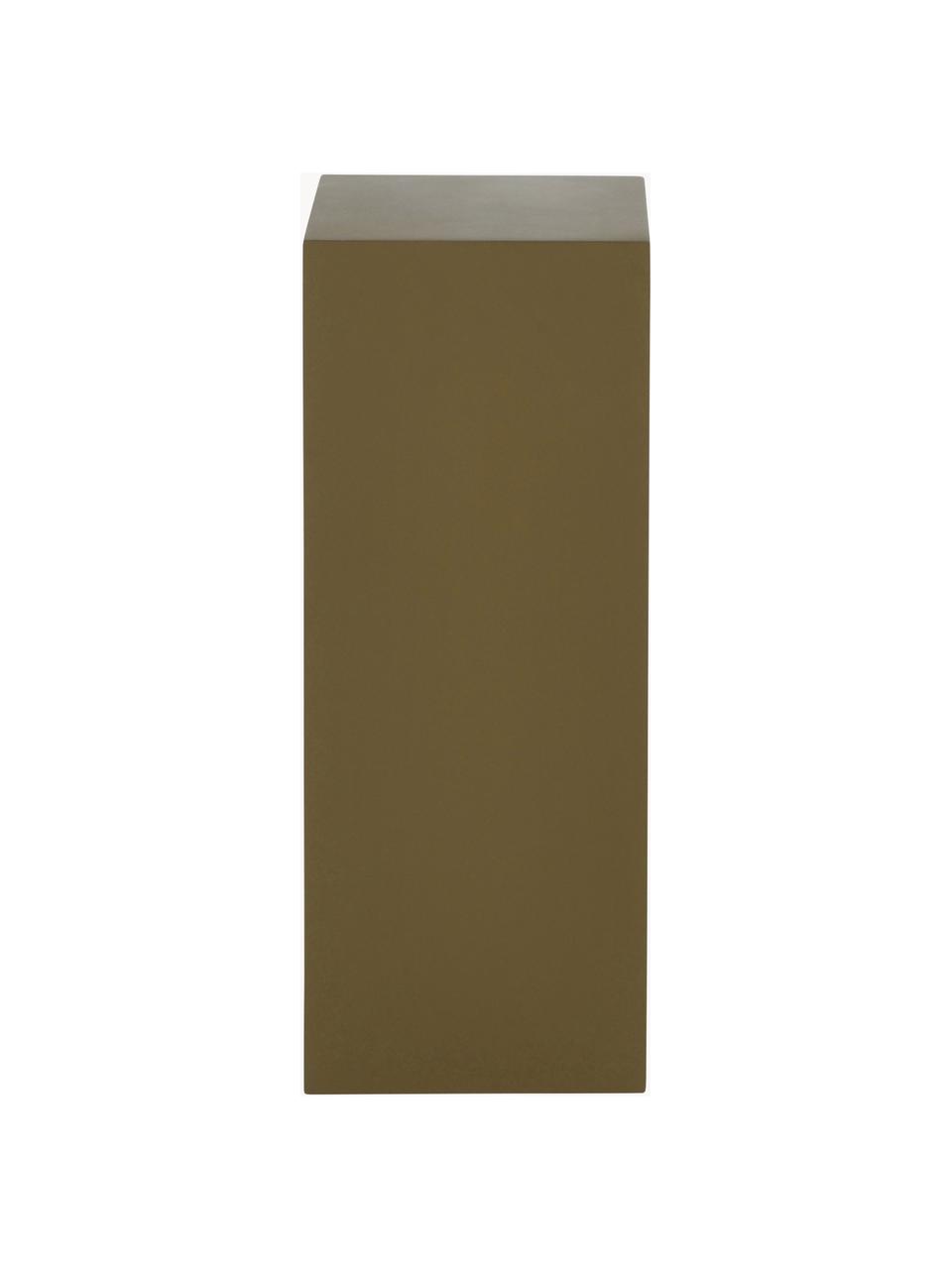 Dekorativní sloup Smash, dřevovláknitá deska střední hustoty (MDF), Olivově zelená, Š 20 cm, V 50 cm