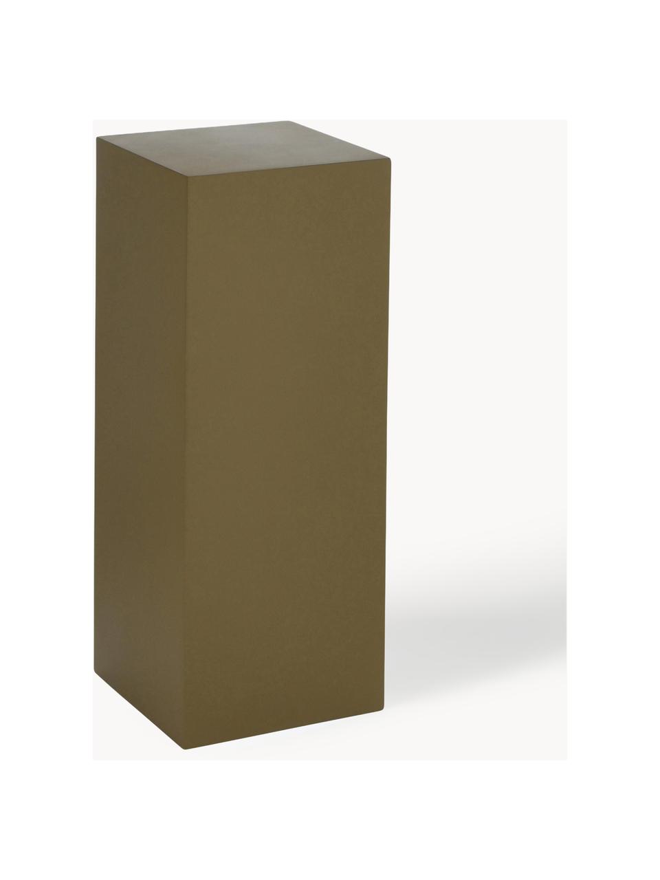 Dekorativní sloup Smash, dřevovláknitá deska střední hustoty (MDF), Olivově zelená, Š 20 cm, V 50 cm