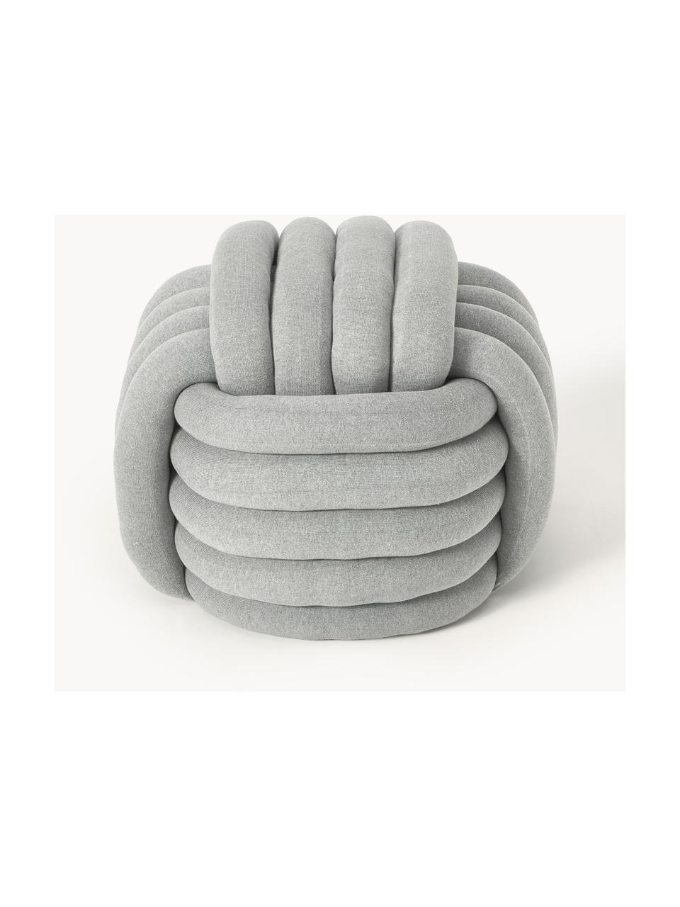 Pouf-nœud Twist, Gris clair, larg. 54 x haut. 45 cm