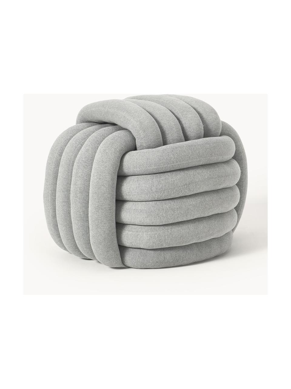 Pouf-nœud Twist, Gris clair, larg. 54 x haut. 45 cm