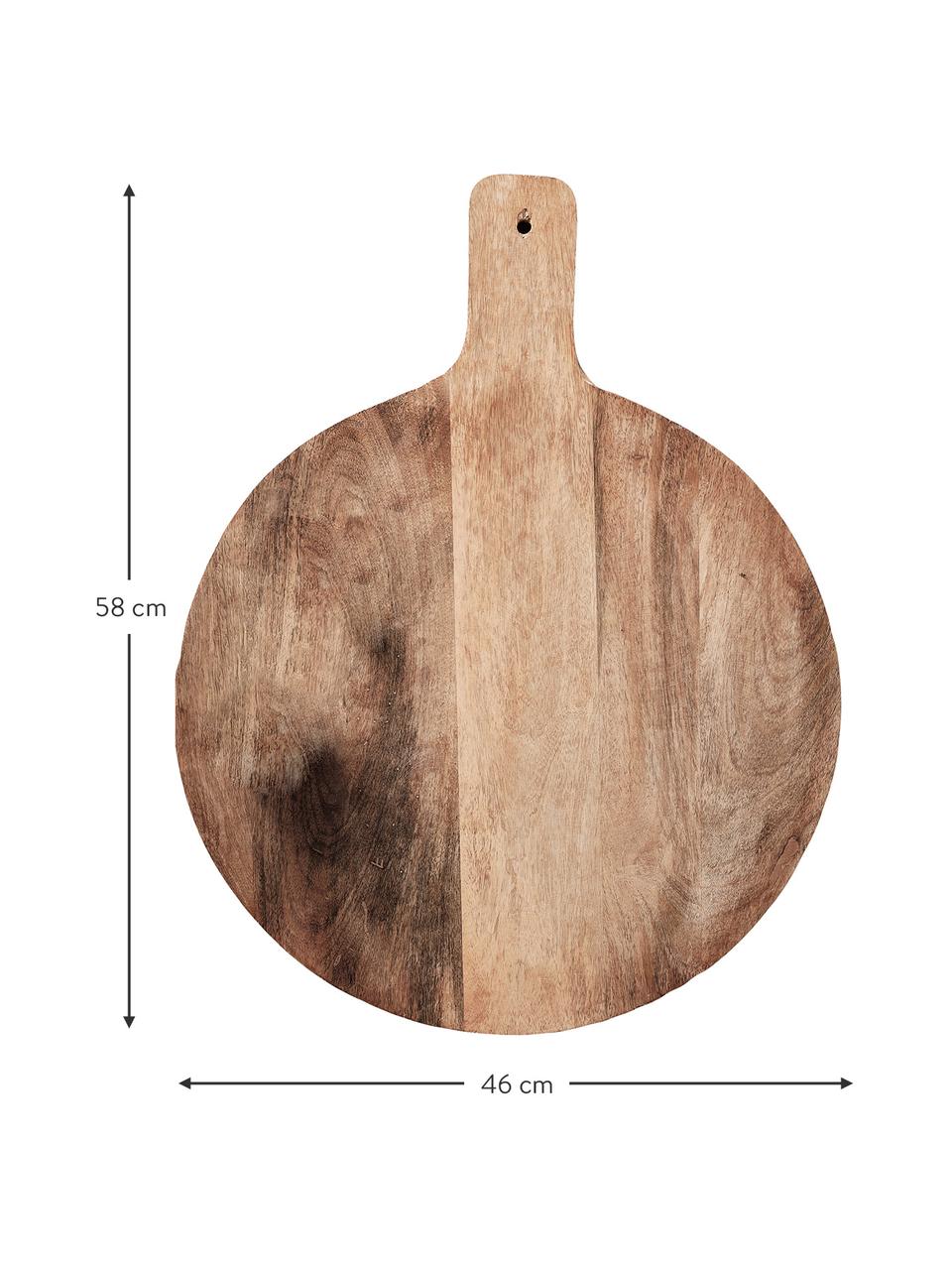 Tagliere in legno di acacia Melker, Ø 46 cm, Legno di acacia, Legno di acacia, Lung. 58 x Larg. 46 cm