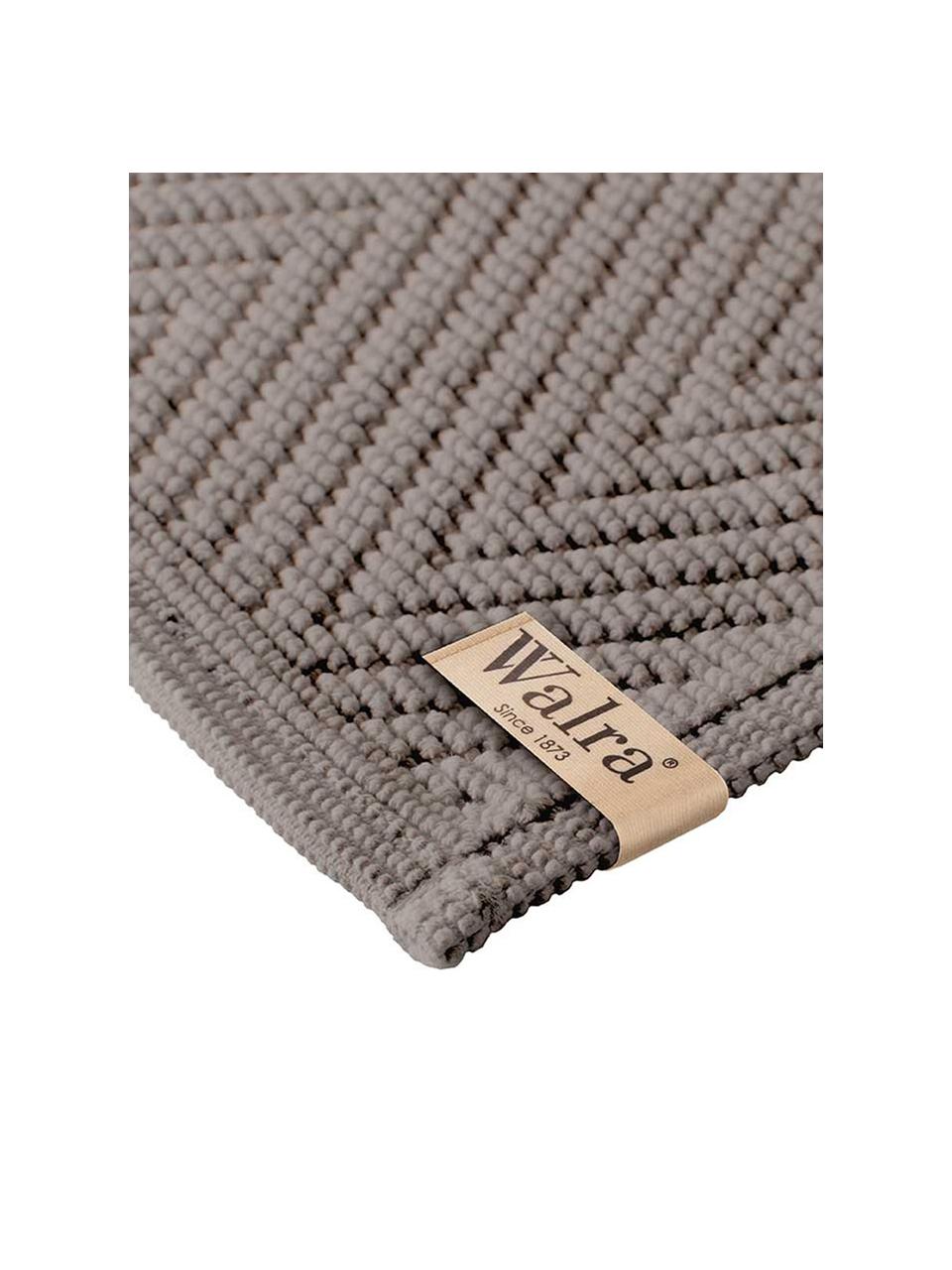 Tapis de bain coton avec imprimé chevrons Soft, Taupe