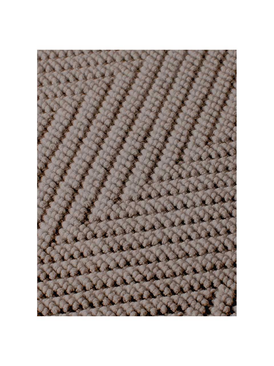 Tapis de bain coton avec imprimé chevrons Soft, Taupe