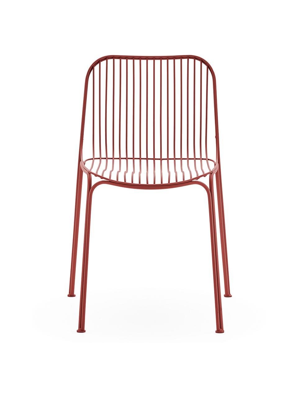 Silla para exterior con cojín Hiray, Tapizado: fibra sintética con cara , Rojo indio, An 53 x F 55 cm