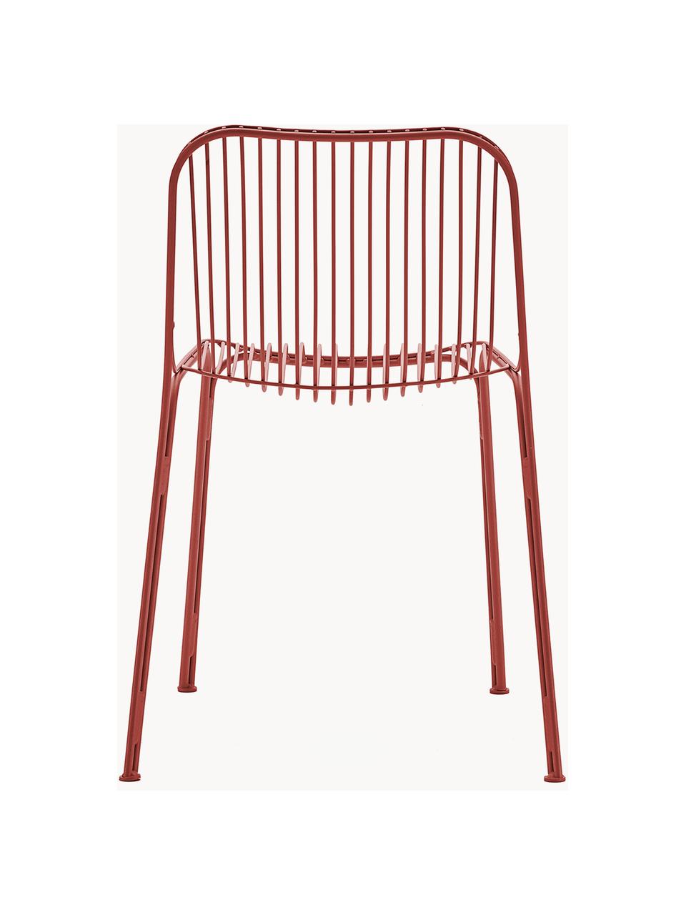 Krzesło ogrodowe Hiray, Tapicerka: włókno syntetyczne z anty, Czerwony, S 53 x G 55 cm