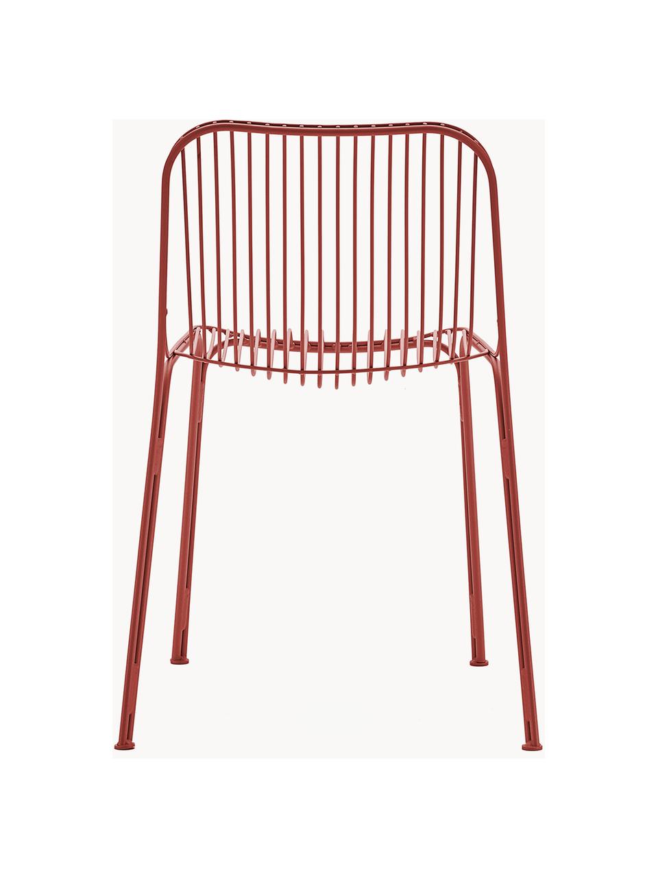 Sedia da giardino Hiray, Acciaio zincato, laccato, Rosso, Larg. 53 x Prof. 55 cm