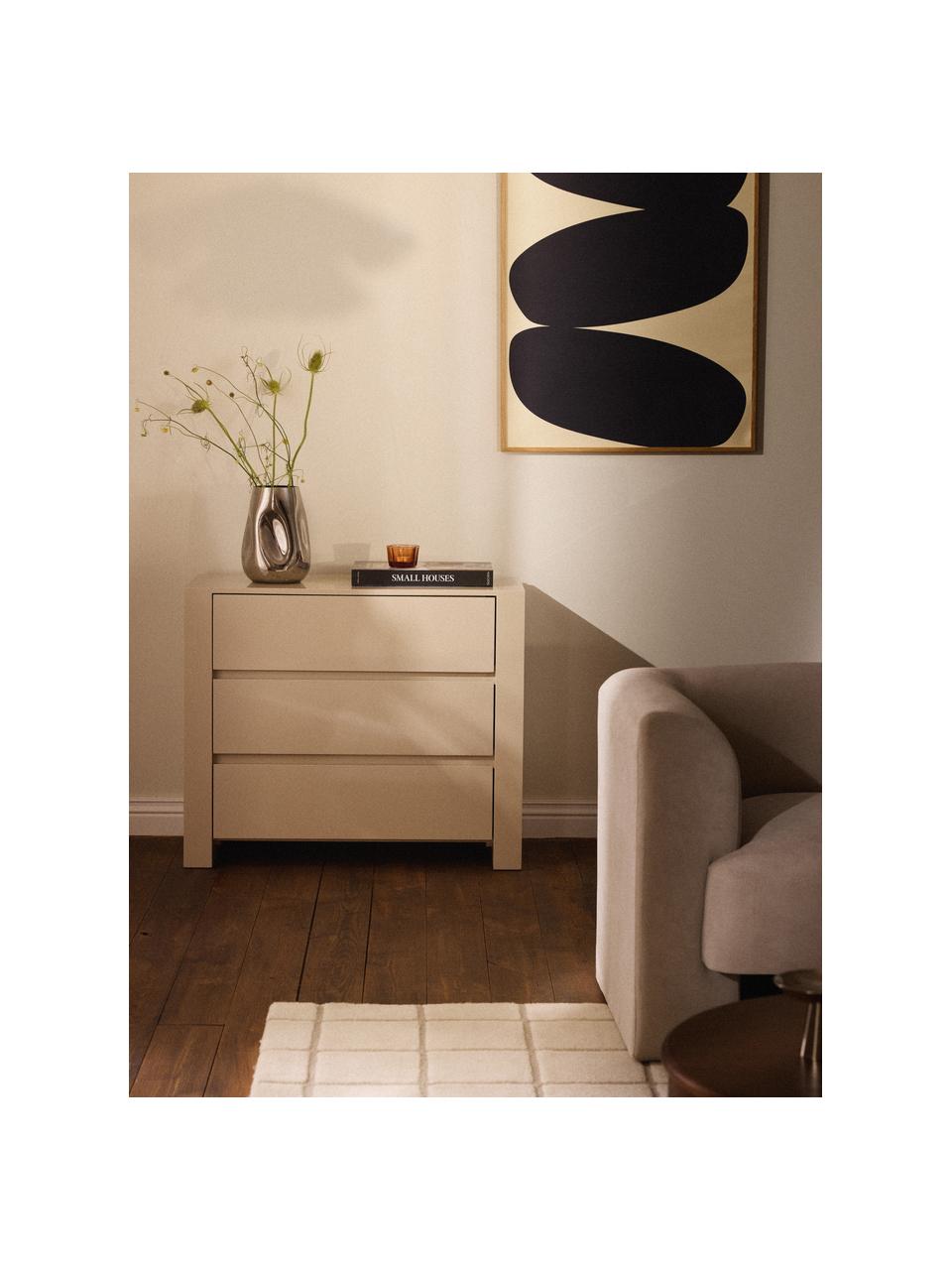 Cassettiera Liv, Beige chiaro, Larg. 90 x Alt. 75 cm