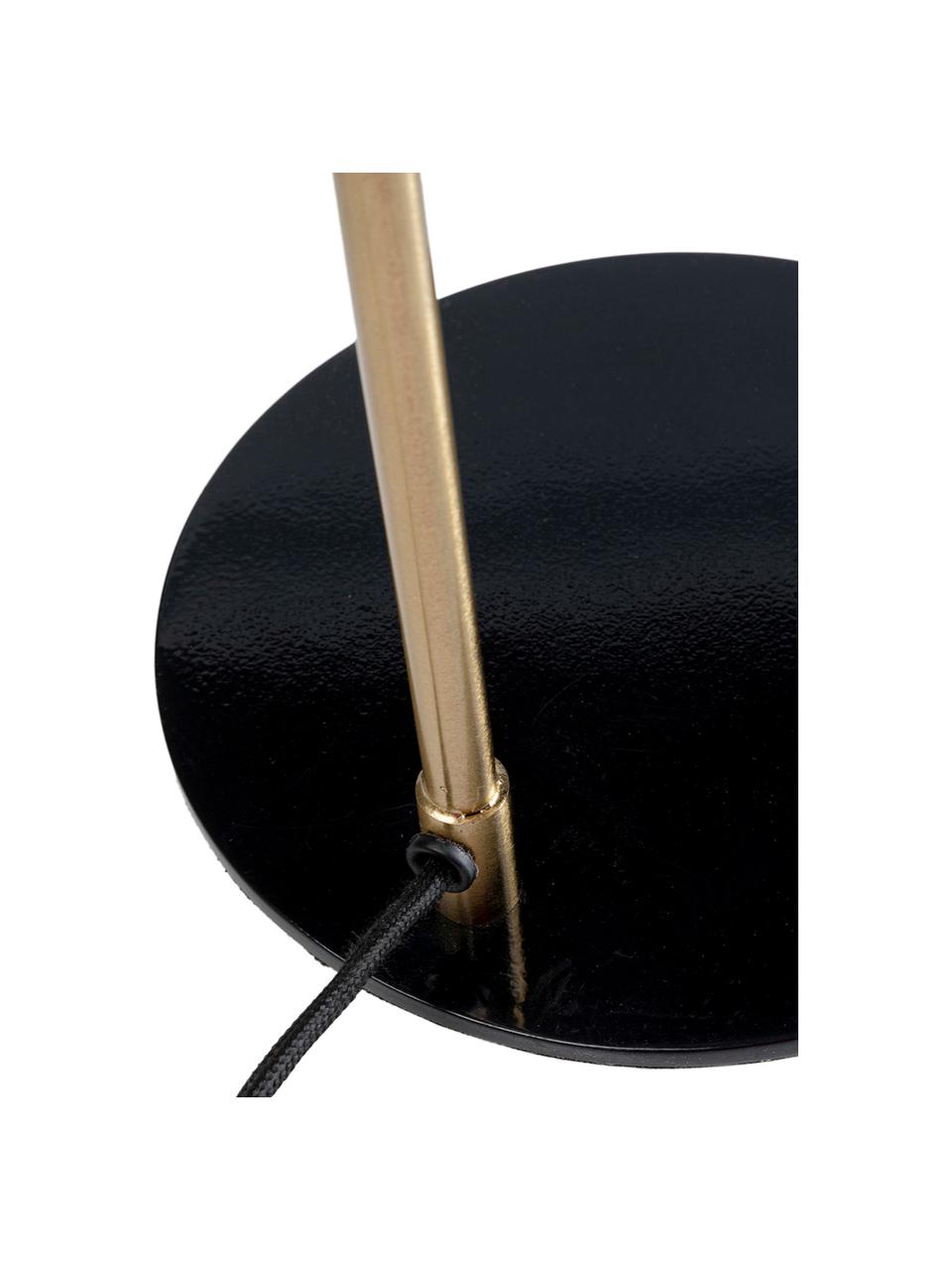 Grosse Schreibtischlampe Clive, Lampenschirm: Stahl, pulverbeschichtet, Messingfarben, Schwarz, 27 x 56 cm