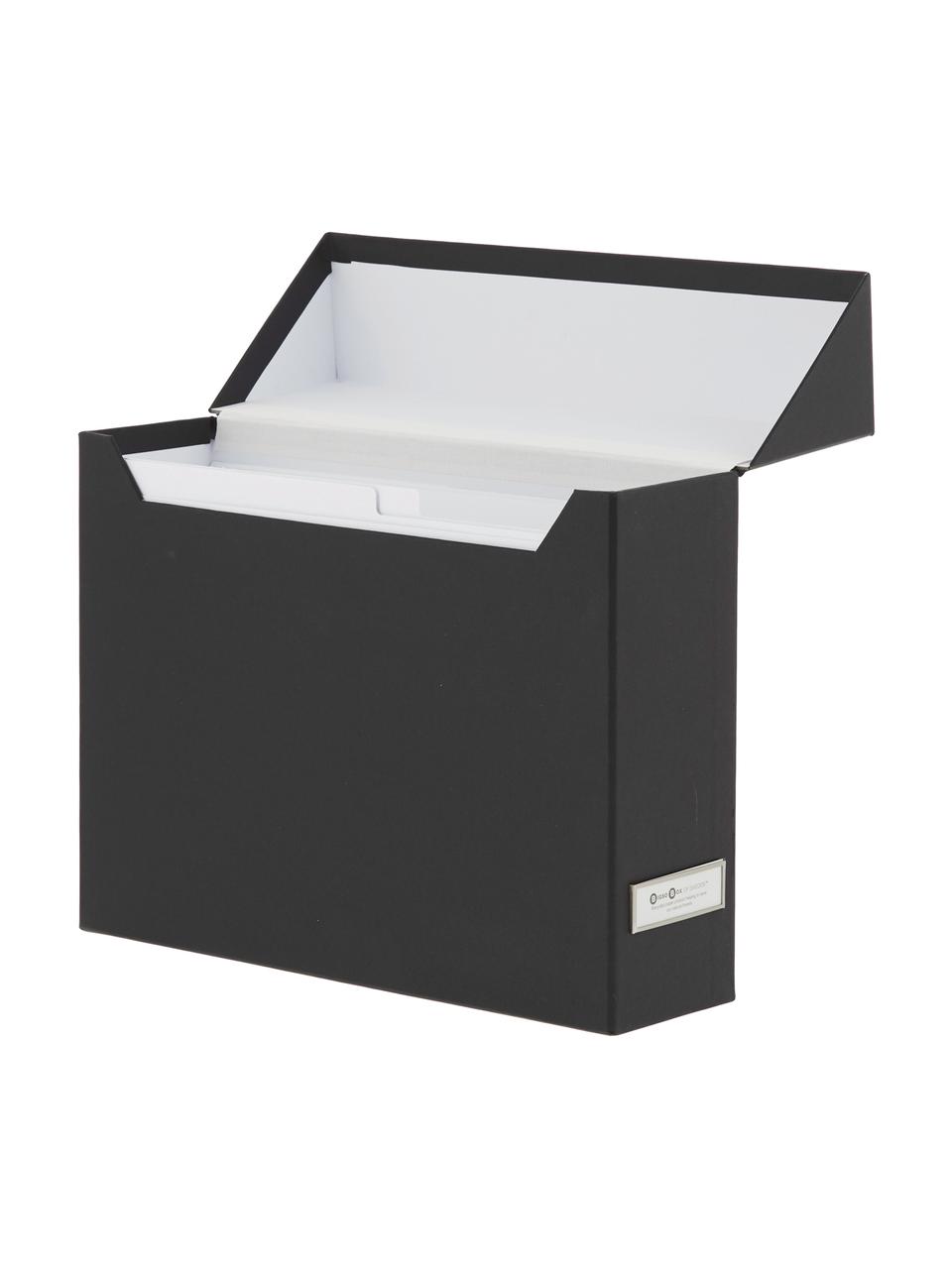 Organizador Lovisa, Organizador: cartón laminado resistent, Negro, An 33 x Al 24 cm