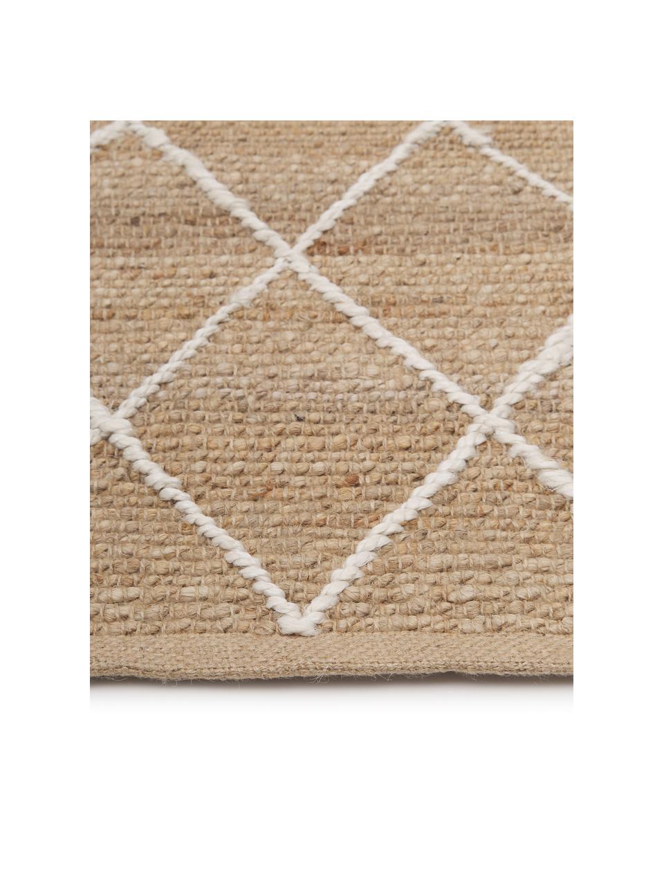 Ręcznie wykonany dywan z juty Kunu, 100% juta, Beżowy, S 80 x D 150 cm (Rozmiar XS)